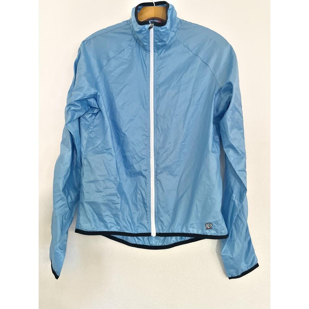 Pearl Izumi Cycling Jacket Womens Large Blue Full Zip Lightweight Windshirt